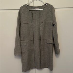 LIKE NEW Ellie Kai Gray Open Front Coat Soft Long Sleeve